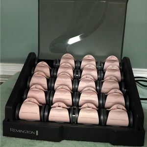 Remington Black and Pink Hair Electric Hot Rollers